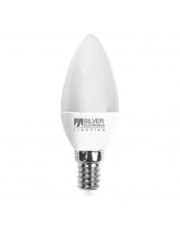 Candle LED Light Bulb Silver Electronics 970714 E14 7W Warm light