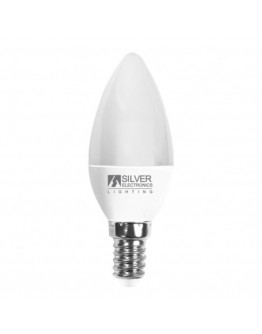 Candle LED Light Bulb Silver Electronics ECO E14 5W A+