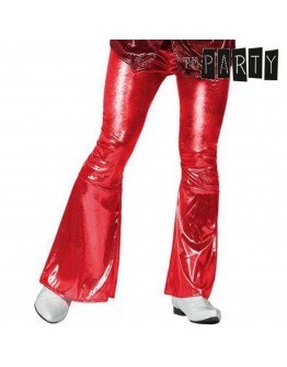 Adult Trousers Disco Shine Red