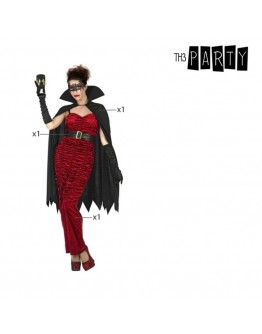 Costume for Adults Female vampire with cape Black (3 Pcs)