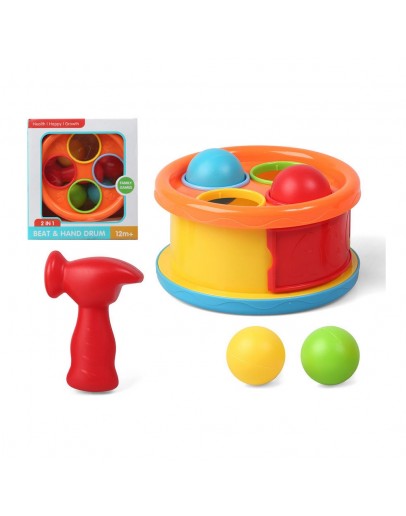 Educational Baby Game Beat & Hand Drum Plastic (20 x 18,5 cm)