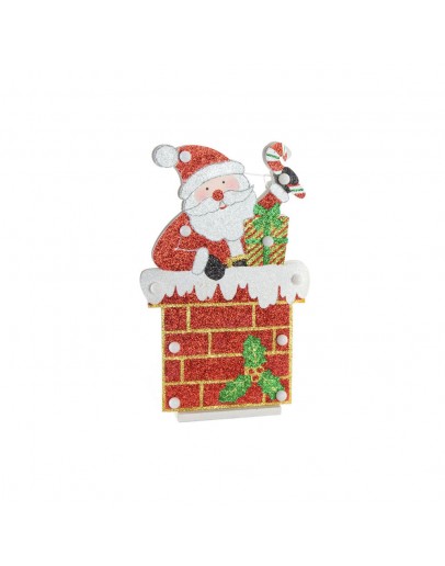 Decorative Figure DKD Home Decor Wood Father Christmas (28 x 6 x 45 cm)