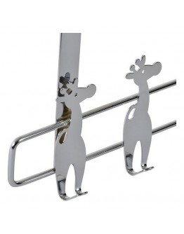 Door Coat Rack Dekodonia animals Stainless steel (2 pcs) (33 x 16 cm)