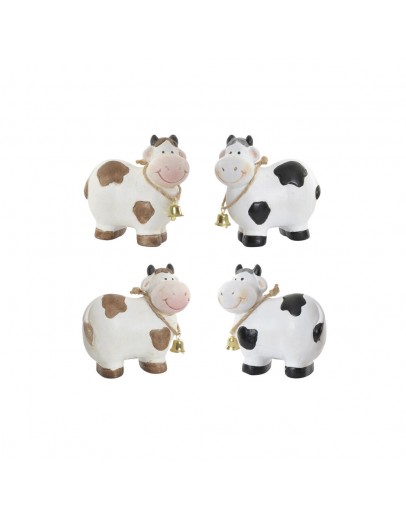 Decorative Figure DKD Home Decor China crockery Cow (4 pcs) (7.5 x 4 x 7.5 cm)