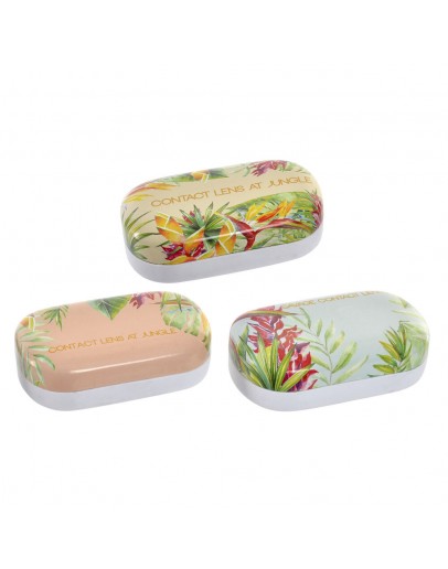 Case DKD Home Decor Tropical Yellow Blue Pink (3 pcs)