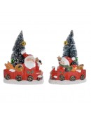 Decorative Figure DKD Home Decor Stoneware Father Christmas (2 pcs) (16 x 11 x 21 cm)