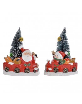 Decorative Figure DKD Home Decor Stoneware Father Christmas (2 pcs) (16 x 11 x 21 cm)