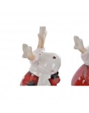 Decorative Figure DKD Home Decor Reindeer (2 pcs) (8 x 9 x 18 cm)