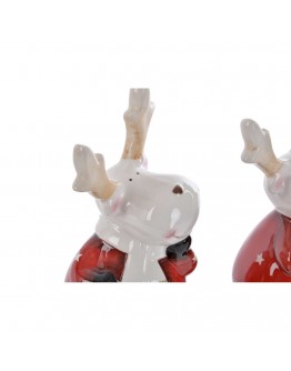 Decorative Figure DKD Home Decor Reindeer (2 pcs) (8 x 9 x 18 cm)