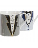 Mug DKD Home Decor Porcelain (320 ml) (2 pcs)