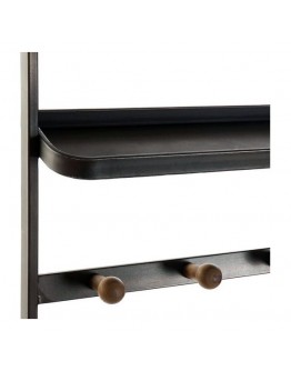 Coat rack with shelf Dekodonia Mirror Metal Crystal (50 x 20 x 194 cm)