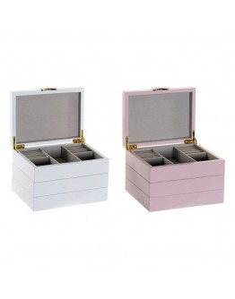 Jewelry box Dekodonia Wood Lacquered Romantic (2 pcs)