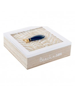 Jewelry box Dekodonia Beach MDF Wood (16 x 16 x 5 cm)