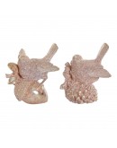 Decorative Figure DKD Home Decor Resin Bird (2 pcs) (11 x 6 x 11 cm)