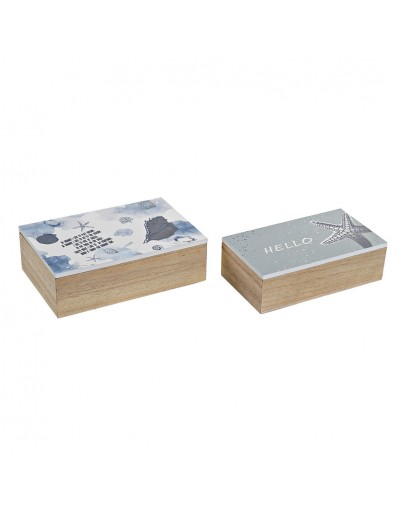 Set of decorative boxes Dekodonia MDF Wood (2 pcs)