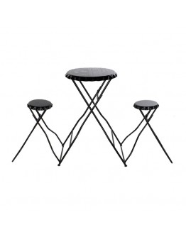 Table set with 2 chairs Dekodonia Wine Bar Metal (3 pcs)