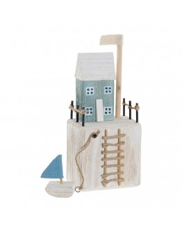 Decorative Figure DKD Home Decor House MDF Wood (11.5 x 11.5 x 25.5 cm)