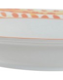 Deep Plate DKD Home Decor Orange Porcelain (2 pcs) (21.5 x 3.5 x 3.5 cm)