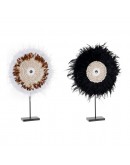 Decorative Figure DKD Home Decor Feather Shells Natural (2 pcs) (53 x 8 x 63 cm)