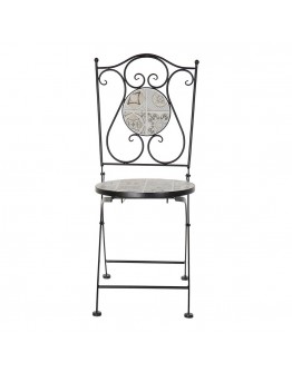 Chair Dekodonia Ceramic Ironwork (40 x 52 x 88 cm)