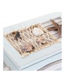 Set of decorative boxes DKD Home Decor Cotton Wood Mediterranean (2 pcs)