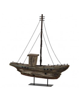 Decorative Figure Dekodonia Wood Metal Barco (39 x 8 x 44 cm)