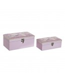 Set of decorative boxes Dekodonia Rabbit Polyester (2 pcs)