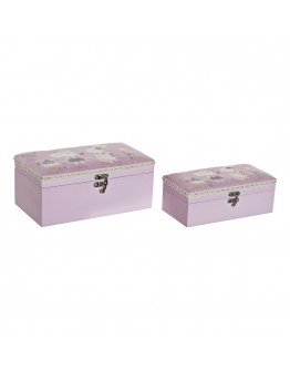 Set of decorative boxes Dekodonia Rabbit Polyester (2 pcs)