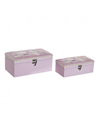 Set of decorative boxes Dekodonia Rabbit Polyester (2 pcs)