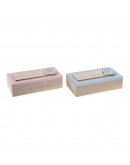 Decorative box DKD Home Decor MDF Wood (2 pcs) (22 x 6 x 9 cm)