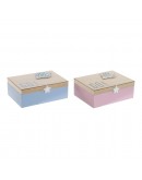 Decorative box DKD Home Decor Go! MDF Wood (2 pcs) (22 x 15 x 8 cm)