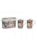 Mug DKD Home Decor Porcelain Cardboard (330 ml) (2 pcs)