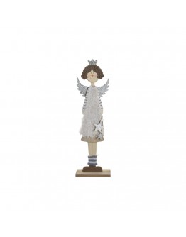 Decorative Figure DKD Home Decor Polyester Wood Angel (15 x 7 x 50 cm)