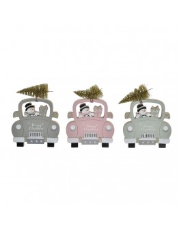 Decorative Figure DKD Home Decor Wood Car (3 pcs) (15 x 2 x 19 cm)