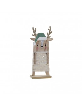 Decorative Figure DKD Home Decor Polyester MDF Wood Reindeer (11 x 5 x 23 cm)