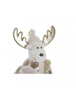 Decorative Figure DKD Home Decor Resin Reindeer (2 pcs) (7.5 x 4 x 14 cm)