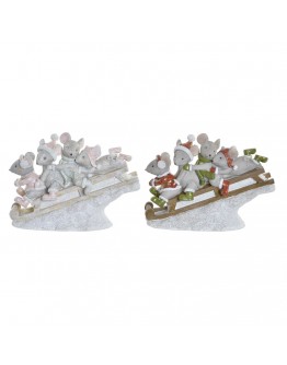 Decorative Figure DKD Home Decor Resin (2 pcs) (15.5 x 5.5 x 11 cm)