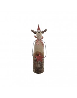 Decorative Figure DKD Home Decor Paolownia wood Reindeer (7 x 6 x 26 cm)