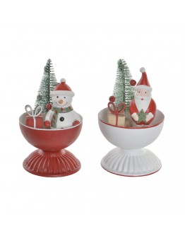 Decorative Figure DKD Home Decor Christmas Metal (2 pcs) (9 x 9 x 13 cm)