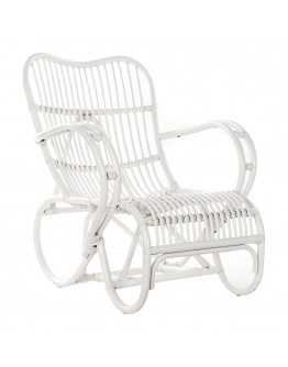 Armchair DKD Home Decor White Rattan (75 x 85 x 85 cm)