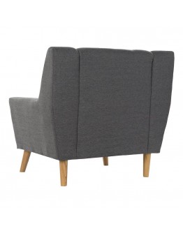 Armchair DKD Home Decor Linen Dark Grey (93 x 80 x 90 cm)