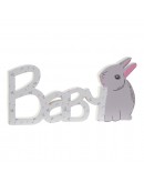 Decorative Figure DKD Home Decor Baby Rabbit Multicolour MDF Wood (30 x 2 x 8 cm)