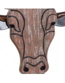 Decorative Figure DKD Home Decor Ox Metal MDF Wood (75 x 2 x 35 cm)