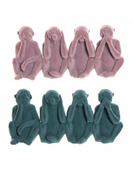 Decorative Figure DKD Home Decor Resin Monkey (2 pcs) (33 x 9 x 14.5 cm)