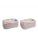 Decorative box DKD Home Decor MDF Wood (2 pcs) (19 x 12 x 7 cm)