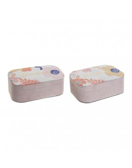 Decorative box DKD Home Decor MDF Wood (2 pcs) (19 x 12 x 7 cm)