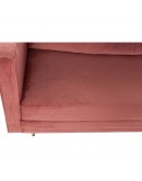 3-Seater Sofa DKD Home Decor Red Polyester Metal Golden (210 x 78 x 85 cm)