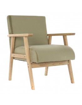 Armchair DKD Home Decor Green Polyester MDF Wood (62 x 62 x 77 cm)