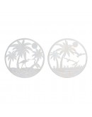 Decorative Figure DKD Home Decor Palms Metal (2 pcs) (40 x 1 x 40 cm)