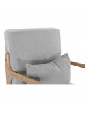 Armchair DKD Home Decor Grey Linen Rubber wood (66 x 88 x 78 cm)